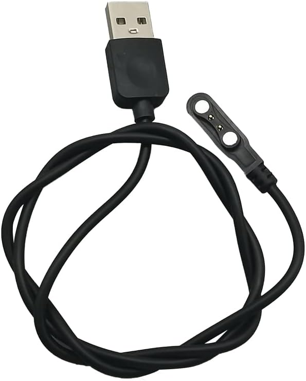 Aliwisdom Univerzális Mágneses Töltőkábel Okosórákhoz - 2 Tűs USB Töltő Fitness Trackerekhez, 4mm Tűtávolság, 5W, Fekete