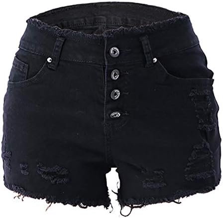 Black torn shorts Clearance