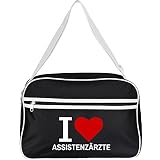 Retrotasche Classic I Love Assistenzärzte schwarz