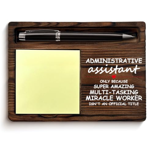 Administrative Assistant Gifts, Appreciation Gift for Secretary Admin Assistant Miracle Worker Sticky Note Holder Office Decor, Administrative Professional Day Gifts