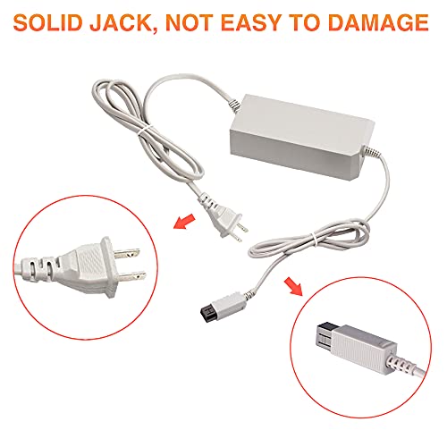 3 In 1 Accessories Bundle Kits For Wii, Ac Power Supply Adapter + Composite Audio Video Cable And Wired Infrared Ray Sensor Bar Compatible With Nintendo Wii #TOP5