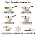 SENSARTE Ceramic Nonstick Cookware Set Non-toxic Healthy Pots and Pans Set Ceramic Coated Kitchen Cooking Set, Free of Intentionally Added PFAS/PTFE, Dishwasher&Oven Safe, Induction Compatible, 15pcs