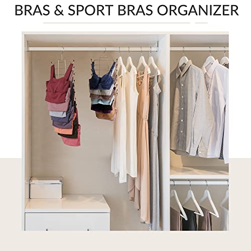 Zedodier Tank Tops Hangers，Bra Hanger 2 Pack Metal Space Saving Hanger Closet Organizer For Tank Tops, Bras, Camisoles, Scarfs Or Belts #TOP2