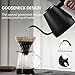 Tisanio Gooseneck Electric Kettle with Temperature Control,1200 Watt Quick Heating & 2H Keep Warm, Pour Over Coffee Kettle & Tea Kettle, 304 Stainlee Steel, Auto Shut-off, 0.8L, Black