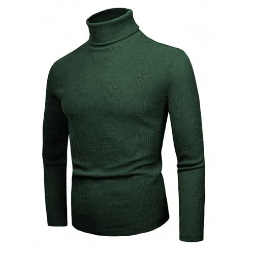 Mens Turtleneck Long Sleeve Sweater Lightweight Knitted Pullover Sweaters Basic Designed Stretch Slim Fit Sweaters4