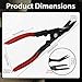 Car Panel Trim Removal Tool, Interior Clip Plier with Red Non-Slip Handle, Door Upholstery and Dashboard Fastener Remover