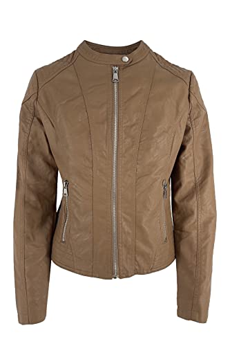 Veste courte pour femme en cuir véritable de qualité supérieure code 8820/A