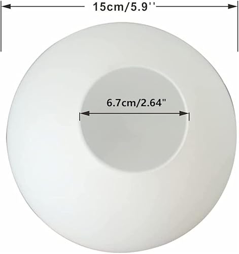 Miniatura 2 de BOKT pantalla de lámpara de vidrio esmerilado blanco con forma de globo de repuesto, cubierta de bola de vidrio lechoso, pantalla esférica opaca