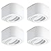 Produktbild SSC-LUXon TEARA 4er Set Aufbaustrahler flach, weiß, schwenkbar & dimmbar mit LED Modul 4W neutralweiß 230V - Aufbau Deckenspot