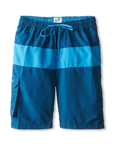 Teal Cove Men's Cargo Swim Trunk