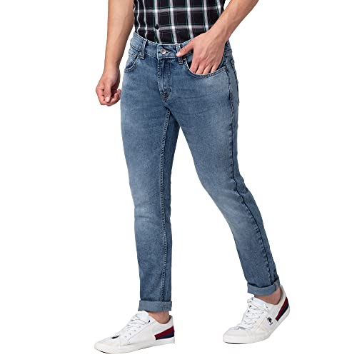 Image of Spykar Men's Skinny Fit Low-Rise Casual Jeans
