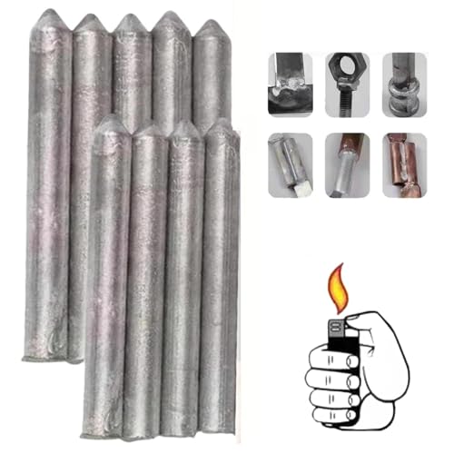 9PCS Low Temperature Universal Welding Rod, ow Melt Solder, asy Welding Aluminium Brazing Rods, niversal Welding Wire, razing Rods with Flux, tainless Steel Welding Rods, niversal Welding Sticks