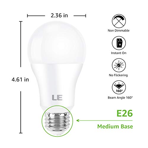 100W Equivalent LED Light Bulbs, Daylight White, Pack of 3