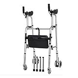 ◆ Altura ajustable: este marco para andador tiene 7 niveles La altura ajustable se puede ajustar rápidamente a la configuración de altura preferida por el usuario. Alto regulable 101-116cm.