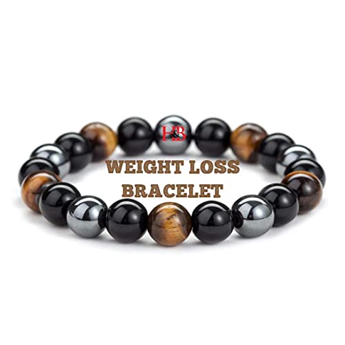 Hot And Bold Triple Protection Hematite & Natural Tiger Eye Stone & Obsidian Beads Reiki Feng-Shui Bracelets.