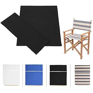 FreeLeben 1 Paar Stoelhoes, Casual Directeurs Stoelen Cover Kit Vervanging Canvas Stoelhoezen Kruk Protector 2 Size…