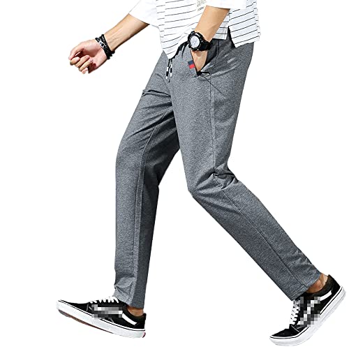 IRELIA Winter Boys Kids Fleece Lined Jogger Pants Drawstring Zipper Pockets Heather Gray S — view 3