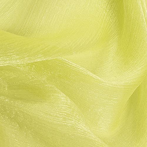 moonfarm 選べる17色 カラー 流水紋 オーガンジー 生地 約1.5m×1m 無地 手芸 用 布 (イエロー)