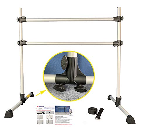 FCfuncheer 4FT Professional Aluminum Ballet Barre,Portable and Light Weight Including Free Leg Stretching