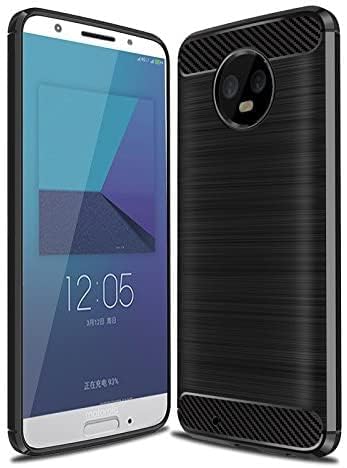 Image of Hybrid Carbon Fiber Back Case for Moto G6 (Black)