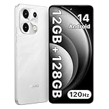 UMIDIGI Note 100 Android 14 simフリー スマホ 本体 120Hz 6.8インチHD+大画面 スマートフォン 12GB RAM+128GB ROM/1TB拡張可能|4GデュアルSIM スマホ|顔認証|指紋認証|1600x720 解像度 |50MP カメラ |5000mAhバッテリー|Google Pay対応|GPS|OTG 携帯電話 ホワイト