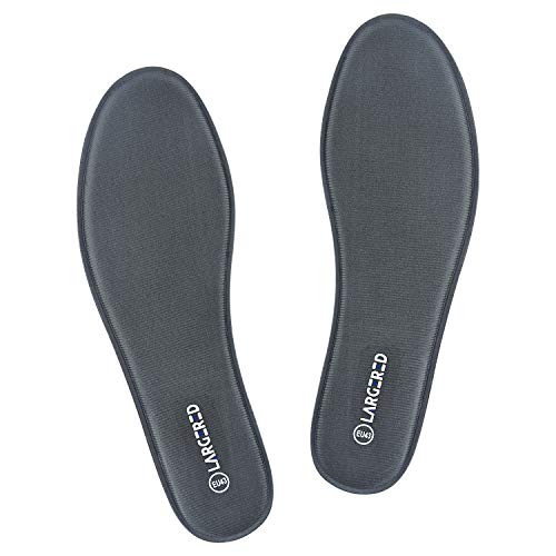 LARGERED Semelles Chaussures Confort Semelle Mémoire de Forme Superbes Absorption des Chocs Coussinet pour Chaussure de Sécurité de Basket de Sport ou Bottes,Femme,Gris t.38 Cover
