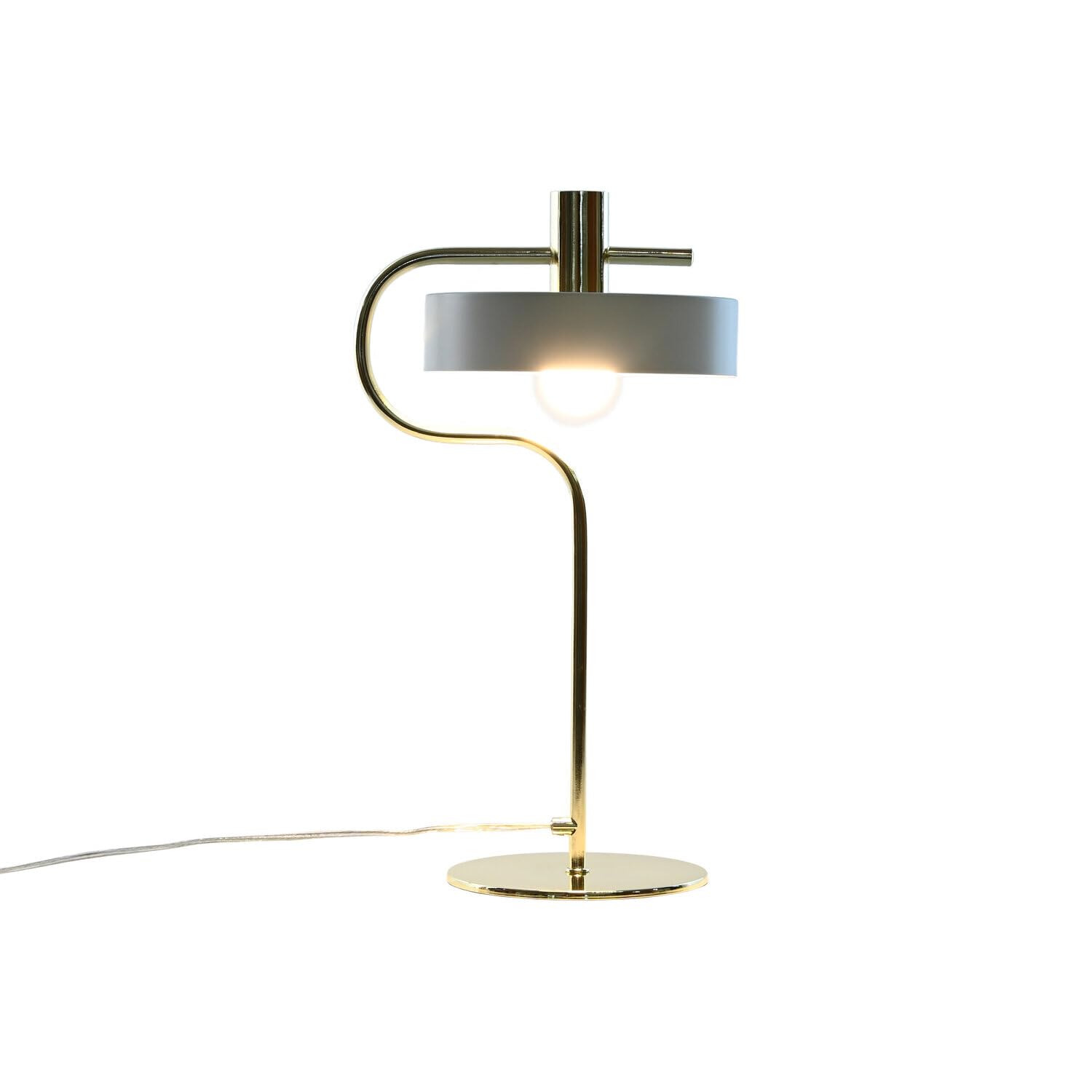 Lampe de table design en métal blanc 46cm aux finitions soignées