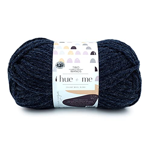 Image of Lion Brand Yarn, Hue + Me Chunky Yarn for Crocheting, Knitting, and Crafts, Peacoat, 1 Pack