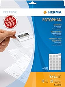 HERMA Fotophan Diahüllen für gerahmte Dias, 10 Stück