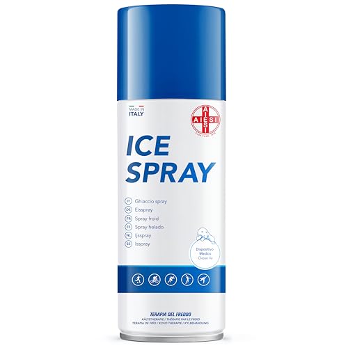 AIESI® Hielo Spray instantáneo con MENTOL lata de 400 ml ICE SPRAY, Made in Italy