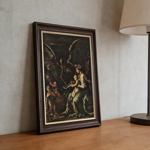 Toile Human Frailty Salvator Rosa avec cadre suspendu déco bureau de haute qualité