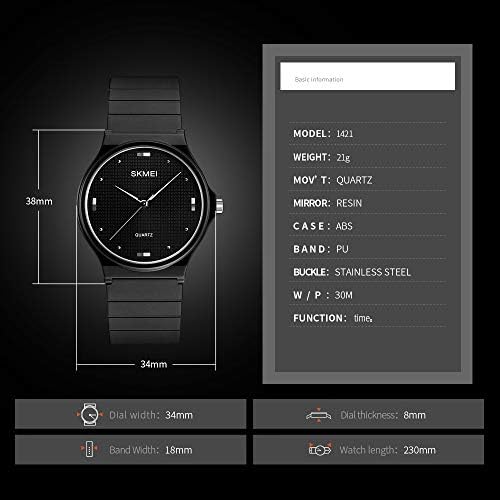 TONSHEN Simple Design Analog Quartz Watch for Girl Boy and Women Plastic Case with Rubber Band Fashion Casual Dress Watches