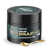 Himalaya Harz - Die Packung enthält 62 Portionen, jede Portion enthält 800 mg Shilajit-Harz. WeightWorld enthält 50 g gereinigtes Shilajit-Harz aus dem Himalaya. Reich an Fulvosäure (88%), Huminsäure (3,4%) und Spurenelementen.