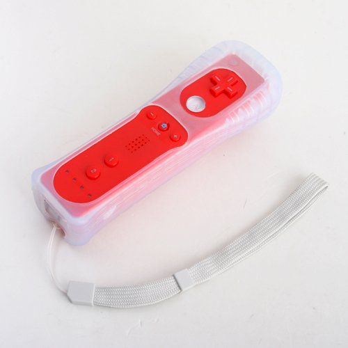 Wiimote Remote Control Controller for Nintendo Wii Game + Free Silicone Red