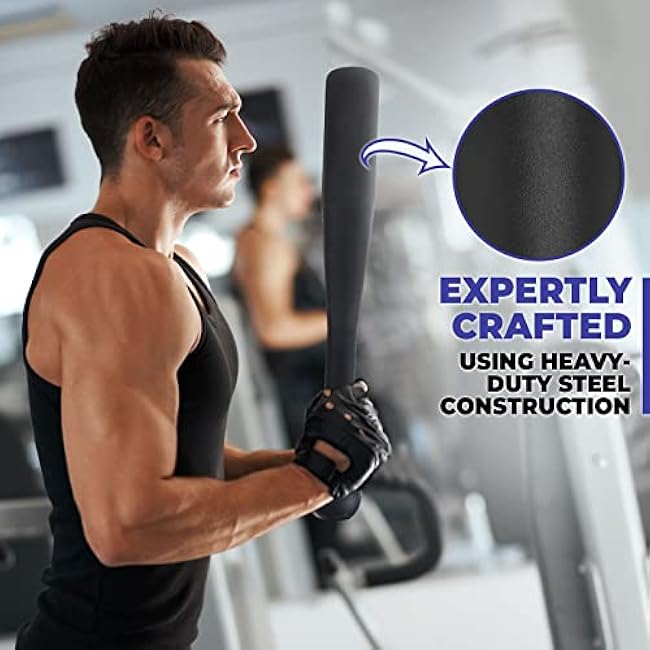 A2ZCARE Steel Mace Exercise Club - Heavy Duty Steel Indian Clubs - Perfect for Strength Training, Full Body Workout and Rehabilitation
