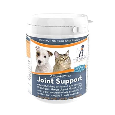 Advanced Joint Support Supplement Powder For Cats & Dogs, With Powerful Glucosamine, Chondroitin, Green Lipped Mussel, MSM, Curcumin & Hyaluronic Acid, Human Grade Ingredients, UK Manufactured
