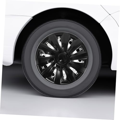 Enjoliveur 15 pouces noir cache-moyeu décoratif auto en PP - 5