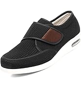 JBTNBX Men's Wide Width Diabetic Shoes Lightweight Adjustable Closure Air Cushion Non-Slip Walkin...