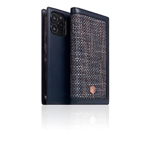Étui portefeuille iPhone 13 Pro Max en cuir bleu marine, l'accessoire idéal pour le bureau