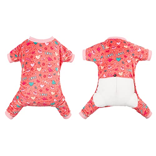 image for CuteBone Dog Valentine's Day Pajamas Puppy Onesies Small Dogs Soft Pjs
