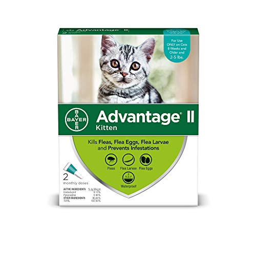 Advantage II Once-A-Month Cat & Kitten Topical Flea Treatment, 2 to 5 lbs.