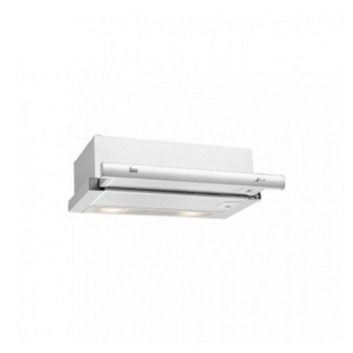 TEKA Campana Extractora Extensible 60 cm, Motor EcoPower, 3 Velocidades, 2 Lámparas LED, Recirculación, Blanca, CNL 6415