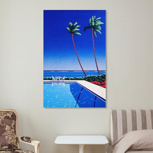 Sérénité d'une piscine tropicale par Hiroshi Nagai impression toile - 7