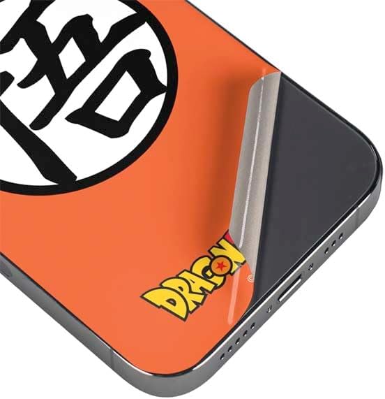 Vista 3 de Skinit Calcomanía para iPhone 14 Pro Max, diseño oficial de Dragon Ball Z Goku Iconic Kanji Symbol Naranja