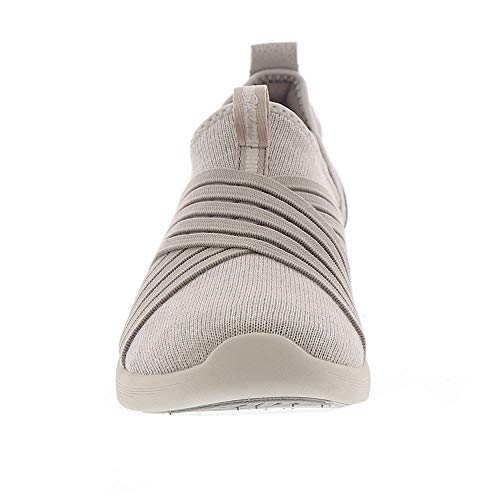 Skechers Women's Slip On, Beige (Taupe Heather Knit/Mesh/Durabuck/Natural Trim TPE), 8 us