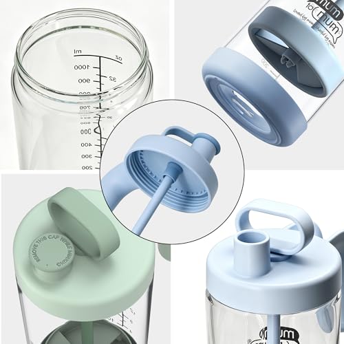 32oz breast Milk Pitcher Glass Pitcher Formula Mixing mason jar pitcher by RUNSUNTUN - Used condition - Image 7