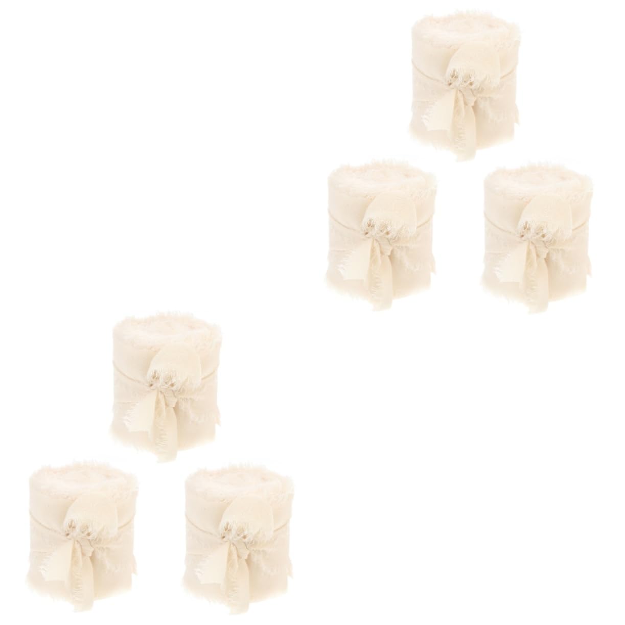 SHINEOFI 6rotoli Nastro Decorativo Frangia Elegante Per Matrimonio e Fai Da Te Di Chiffon Con Bordi Sfilacciati Yarde Per Regali e Decorazioni Festive