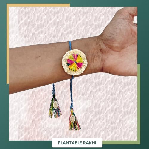 Image of Bombay Greens Plantable Rakhi for Brother, Multi Flower