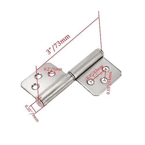 Rannb 3-Inch Flag Hinges 304 Stainless Steel Lift Off Hinge Detachable Door Hinge - 4Pcs #TOP1