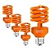 SleekLighting 23 Watt T2 ORANGE Light Spiral CFL Light Bulb, 120V, E26 Medium Base-Energy Saver (Pack of 2)